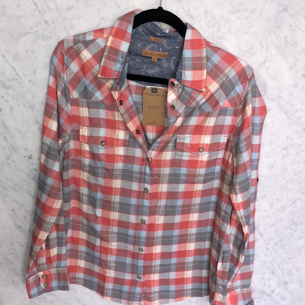 Jachs girlfriend pink flannel